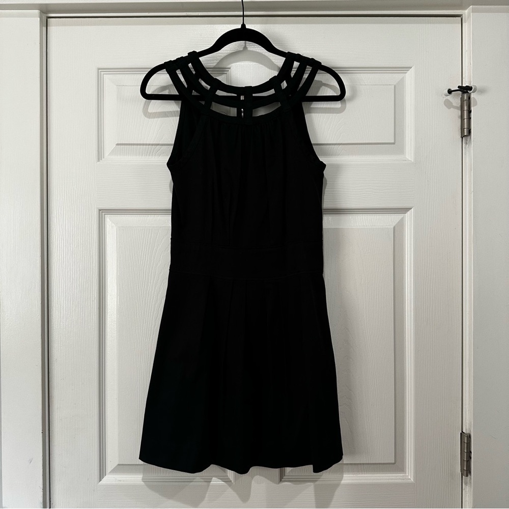 Black Halter Mini Sundress for‎ Cocktail Events